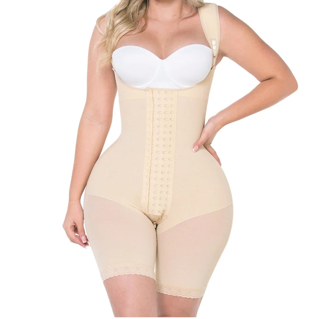 Fajas MYD 0485 | Fajas Colombianas Post Surgery Mid Thigh Shapewear Bodysuit