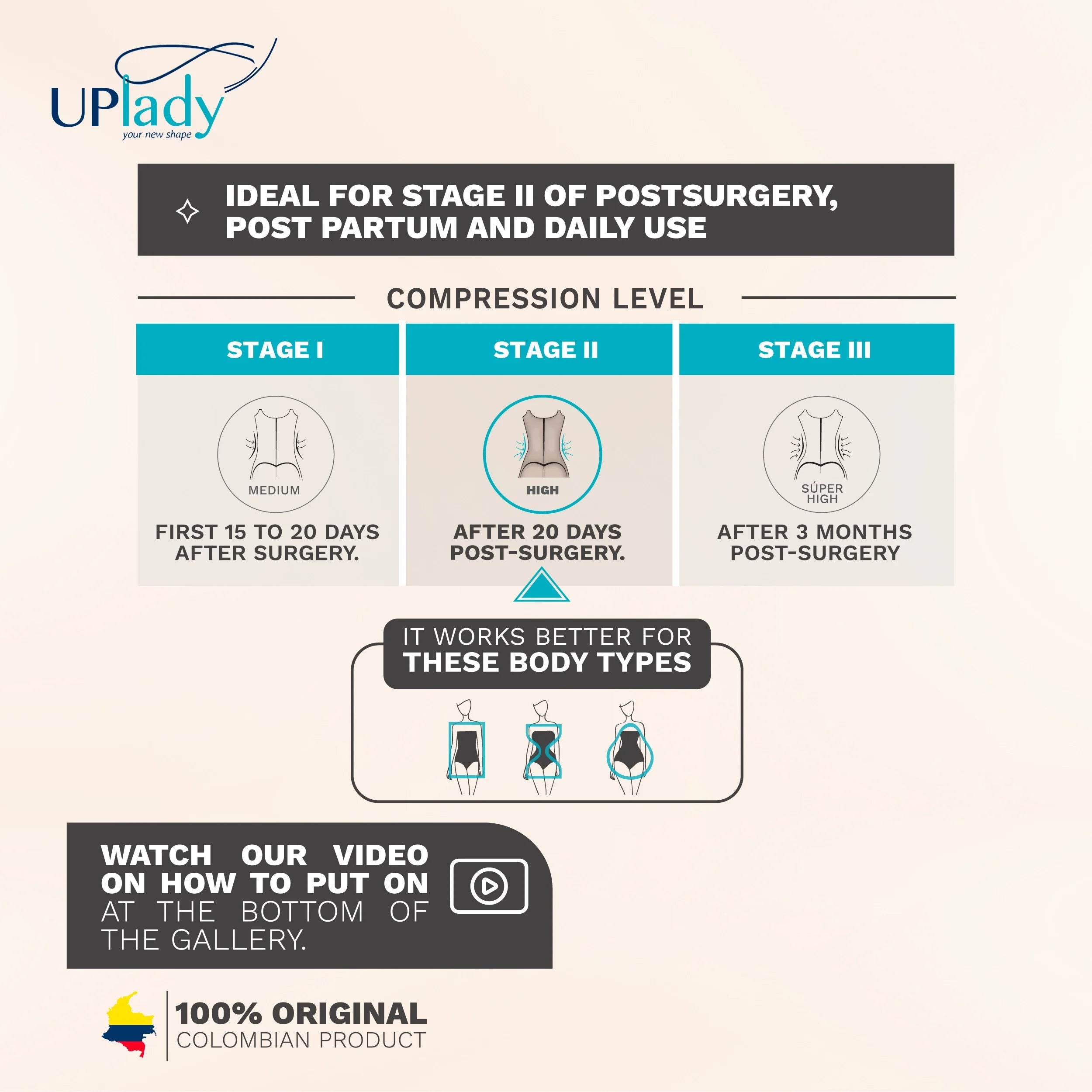 UpLady 6129 | Butt Lifter Tummy Control Shapewear Shorts Bodysuit | Powernet