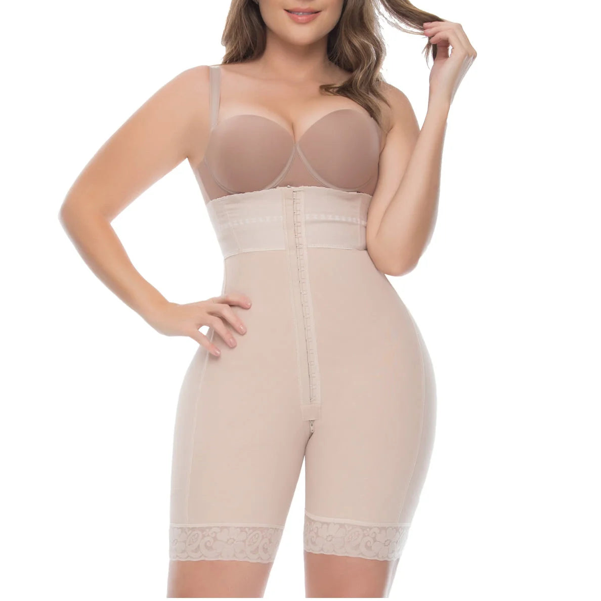 UPLADY 6199 High Waisted Tummy Control Butt Lifter Shapewear Short Powernet