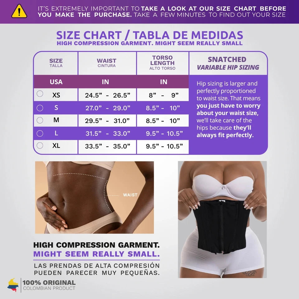 Snatched Body 002414 Hourglass Waist Trainer Cincher Corset Shapewear Stage 3 Fa