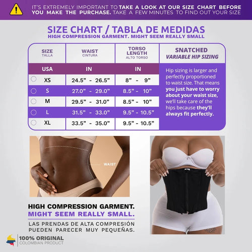 Snatched Body 002414 Hourglass Waist Trainer Cincher Corset Shapewear Stage 3 Fa